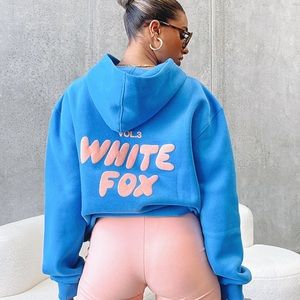 BLUE WHITE FOX HOODIE